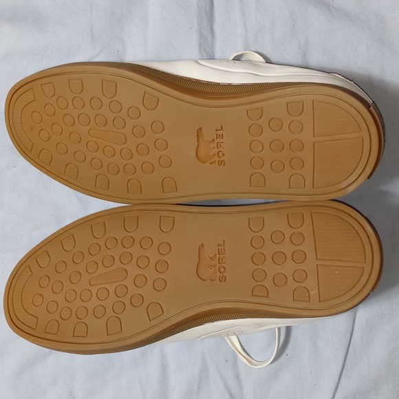 Sorel Womens White Leather Sneakers Size 7 Lace Up Shoes - Picture 6 of 10